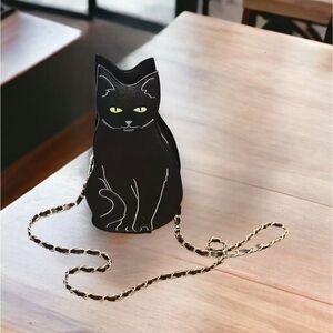 Black Cat shaped crossbody purse/bag​